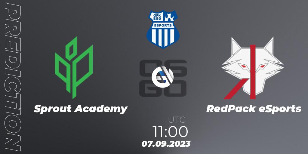 Sprout Academy vs RedPack eSports: Match Prediction. 07.09.2023 at 11:00, Counter-Strike (CS2), OFK BGD Esports Series #1