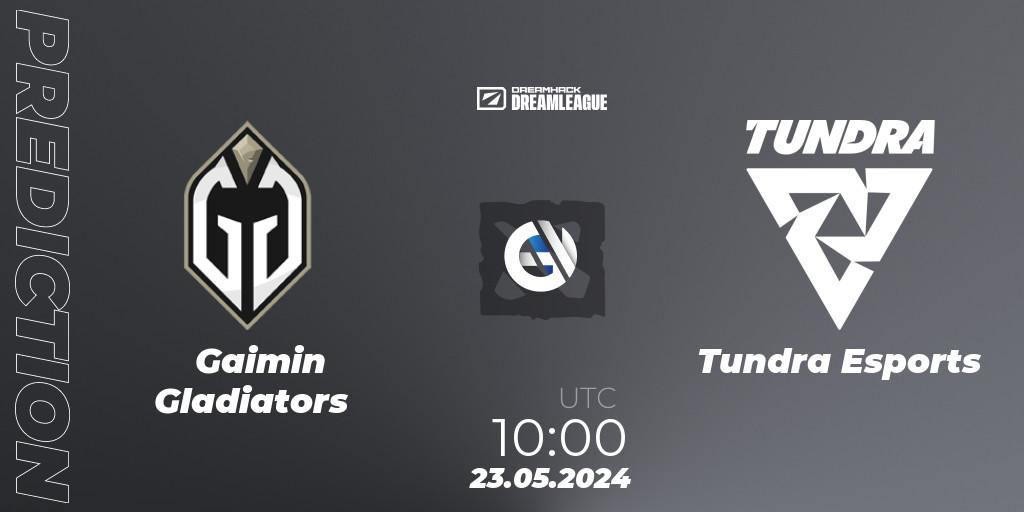 Gaimin Gladiators vs Tundra Esports: Match Prediction. 23.05.2024 at 10:00, Dota 2, DreamLeague Season 23