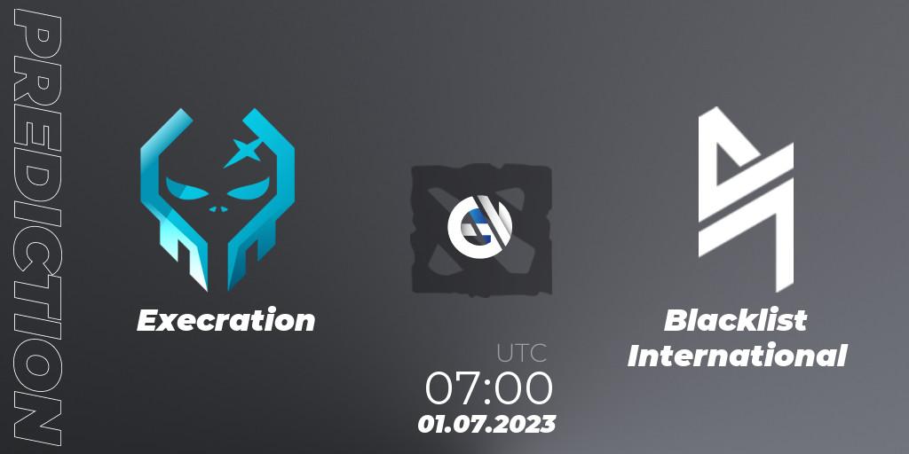 Execration vs Blacklist International: Match Prediction. 01.07.23, Dota 2, Bali Major 2023 - Group Stage