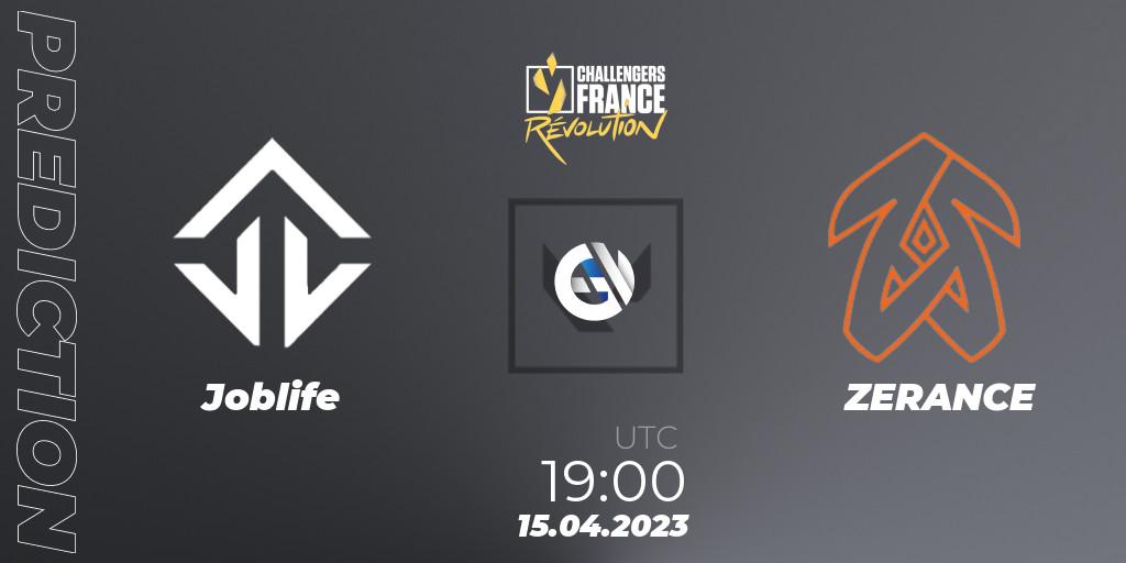 Joblife vs ZERANCE: Match Prediction. 15.04.2023 at 19:00, VALORANT, VALORANT Challengers France: Revolution Split 2 - Regular Season