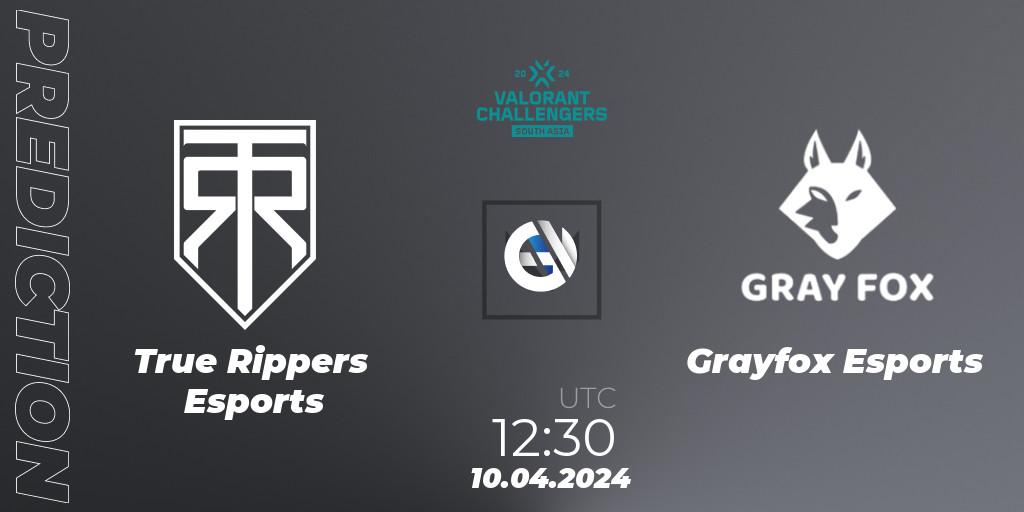 True Rippers Esports vs Grayfox Esports: Match Prediction. 10.04.24, VALORANT, VALORANT Challengers 2024 South Asia: Split 1 - Cup 2