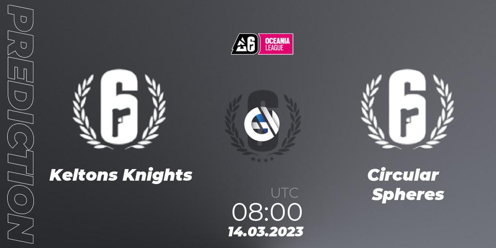 Keltons Knights vs Circular Spheres: Match Prediction. 14.03.2023 at 08:15, Rainbow Six, Oceania League 2023 - Stage 1