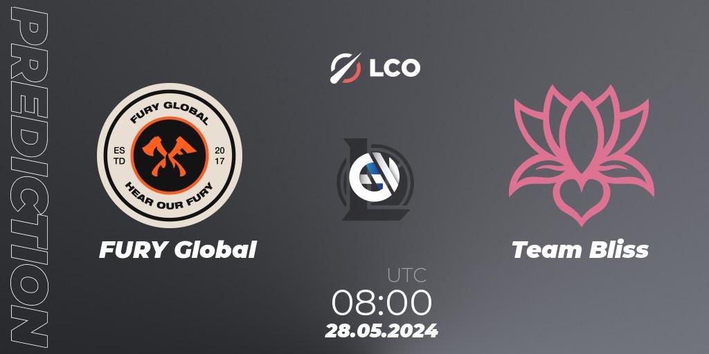 FURY Global vs Team Bliss: Match Prediction. 28.05.2024 at 08:00, LoL, LCO Split 2 2024 - Group Stage