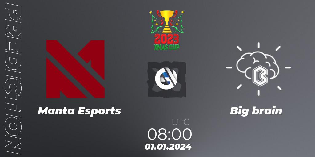 Manta Esports vs Big brain: Match Prediction. 02.01.2024 at 08:30, Dota 2, Xmas Cup 2023