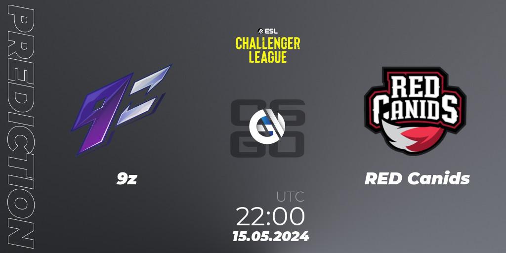 9z vs RED Canids: Match Prediction. 15.05.2024 at 23:00, Counter-Strike (CS2), ESL Challenger League Season 47: South America