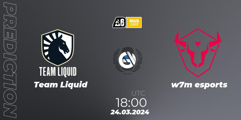 Team Liquid vs w7m esports: Match Prediction. 24.03.24, Rainbow Six, Brazil League 2024 - Stage 1