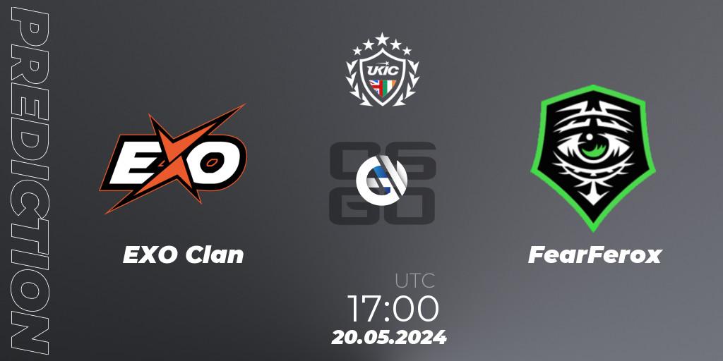 EXO Clan vs FearFerox: Match Prediction. 20.05.2024 at 17:00, Counter-Strike (CS2), UKIC League Season 2: Division 1