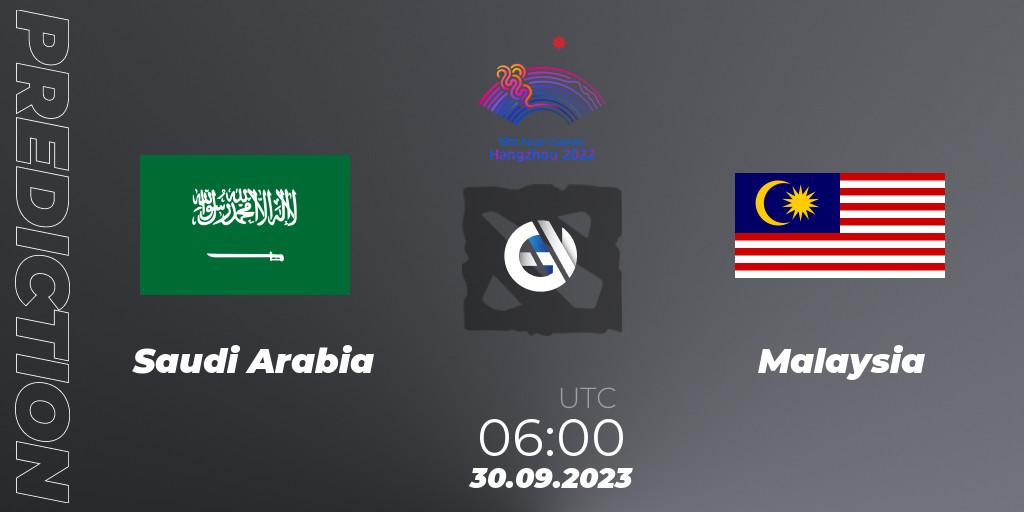 Saudi Arabia vs Malaysia: Match Prediction. 30.09.2023 at 06:00, Dota 2, 2022 Asian Games