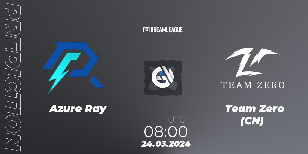 Azure Ray vs Team Zero (CN): Match Prediction. 24.03.2024 at 08:40, Dota 2, DreamLeague Season 23: China Closed Qualifier