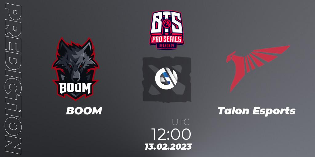 BOOM vs Talon Esports: Match Prediction. 12.02.23, Dota 2, BTS Pro Series Season 14: Southeast Asia