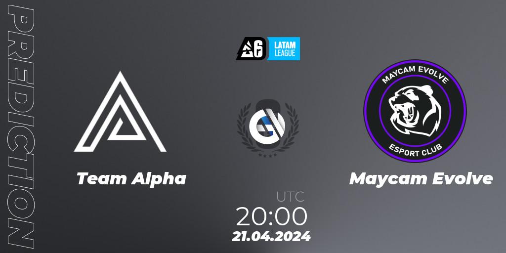 Team Alpha vs Maycam Evolve: Match Prediction. 21.04.2024 at 20:00, Rainbow Six, LATAM League 2024 - Stage 1: Final Four