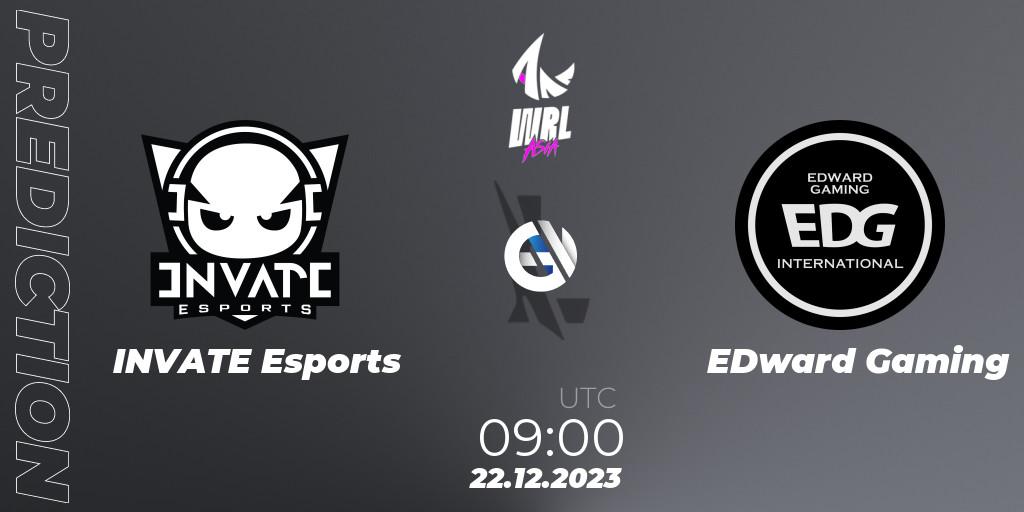 INVATE Esports vs EDward Gaming: Match Prediction. 22.12.23, Wild Rift, WRL Asia 2023 - Season 2 - Regular Season