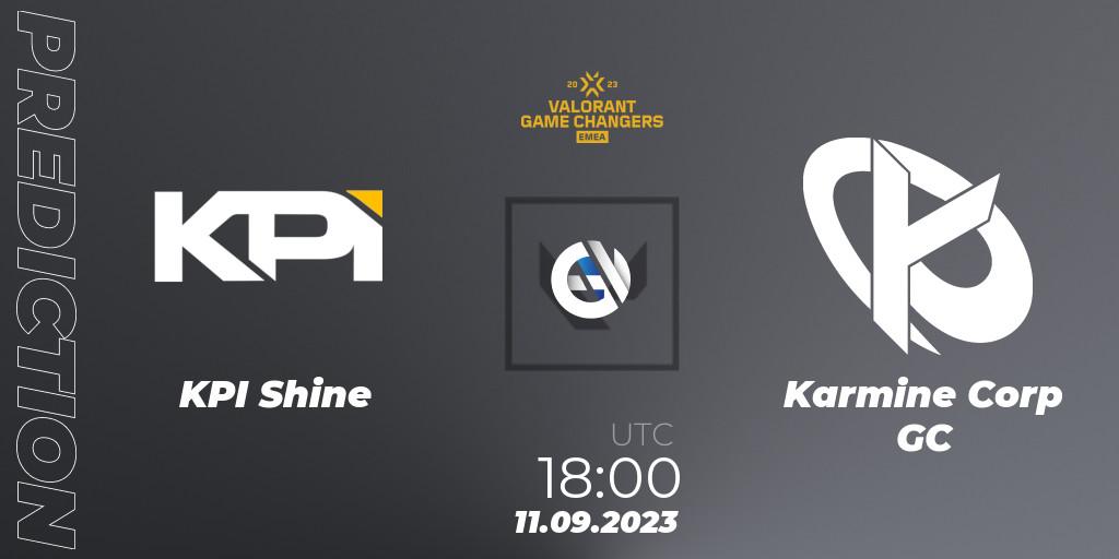 KPI Shine vs Karmine Corp GC: Match Prediction. 11.09.2023 at 18:00, VALORANT, VCT 2023: Game Changers EMEA Stage 3 - Group Stage