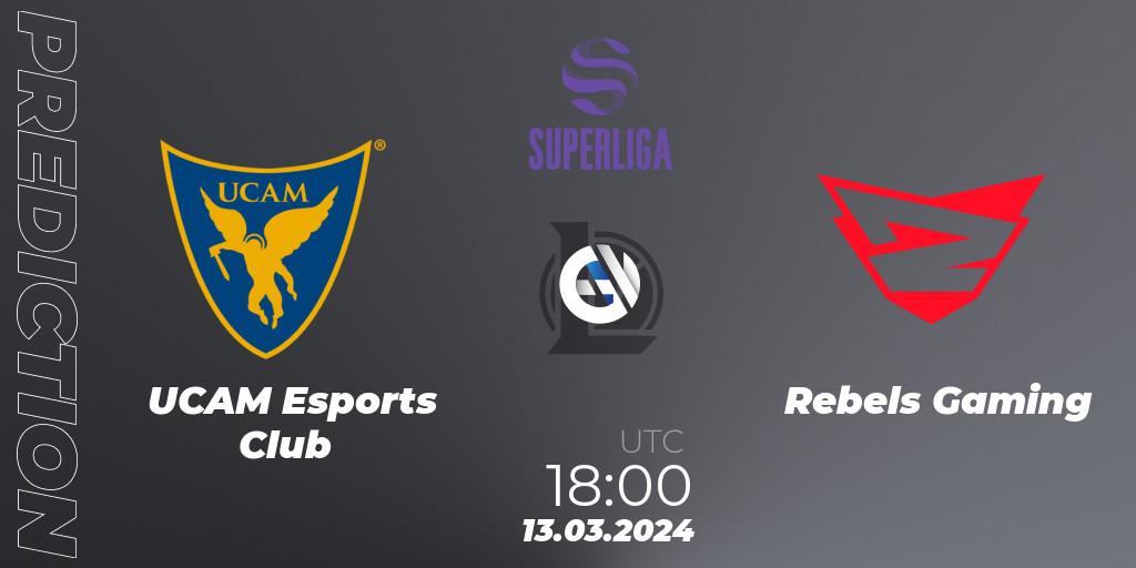 UCAM Esports Club vs Rebels Gaming: Match Prediction. 13.03.24, LoL, Superliga Spring 2024 - Group Stage