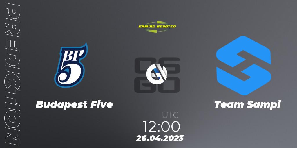 Budapest Five vs Team Sampi: Match Prediction. 26.04.2023 at 12:00, Counter-Strike (CS2), Gaming Devoted Become The Best: Series #1