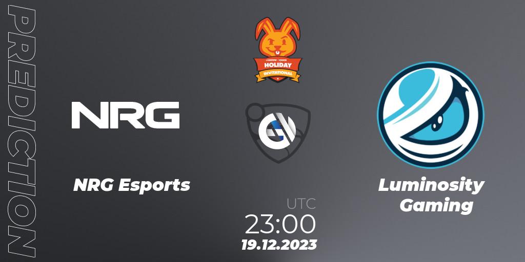 NRG Esports vs Luminosity Gaming: Match Prediction. 19.12.2023 at 23:45, Rocket League, OXG Holiday Invitational