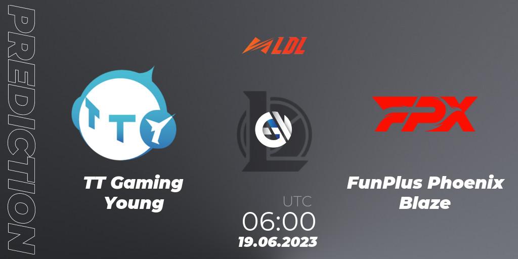 TT Gaming Young vs FunPlus Phoenix Blaze: Match Prediction. 19.06.2023 at 06:00, LoL, LDL 2023 - Regular Season - Stage 3