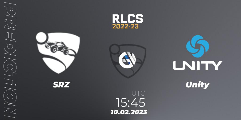 SRZ vs Unity: Match Prediction. 10.02.2023 at 15:45, Rocket League, RLCS 2022-23 - Winter: Sub-Saharan Africa Regional 2 - Winter Cup