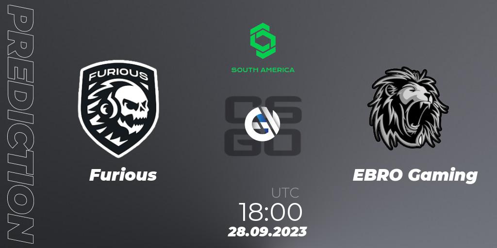 Furious vs EBRO Gaming: Match Prediction. 28.09.23, CS2 (CS:GO), CCT South America Series #12: Closed Qualifier