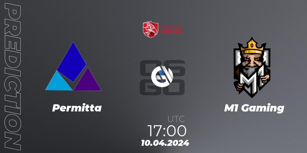 Permitta vs M1 Gaming: Match Prediction. 10.04.2024 at 17:00, Counter-Strike (CS2), Polska Liga Esportowa 2024: Split #1