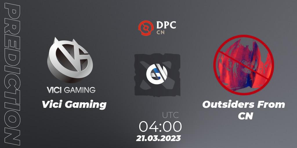 Vici Gaming vs Outsiders From CN: Match Prediction. 21.03.23, Dota 2, DPC 2023 Tour 2: China Division I (Upper)