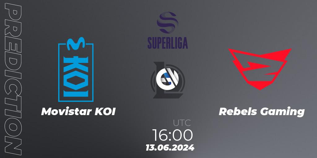 Movistar KOI vs Rebels Gaming: Match Prediction. 13.06.2024 at 16:00, LoL, LVP Superliga Summer 2024