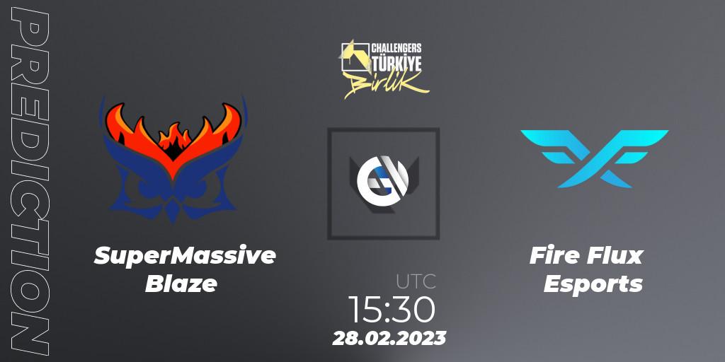 SuperMassive Blaze vs Fire Flux Esports: Match Prediction. 28.02.23, VALORANT, VALORANT Challengers 2023 Turkey: Birlik Split 1