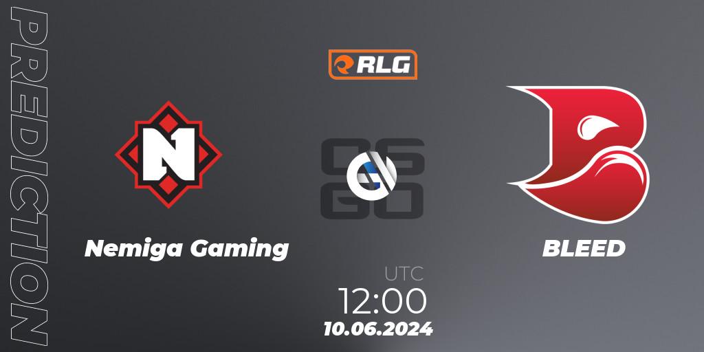Nemiga Gaming vs BLEED: Match Prediction. 10.06.2024 at 12:00, Counter-Strike (CS2), RES European Series #5