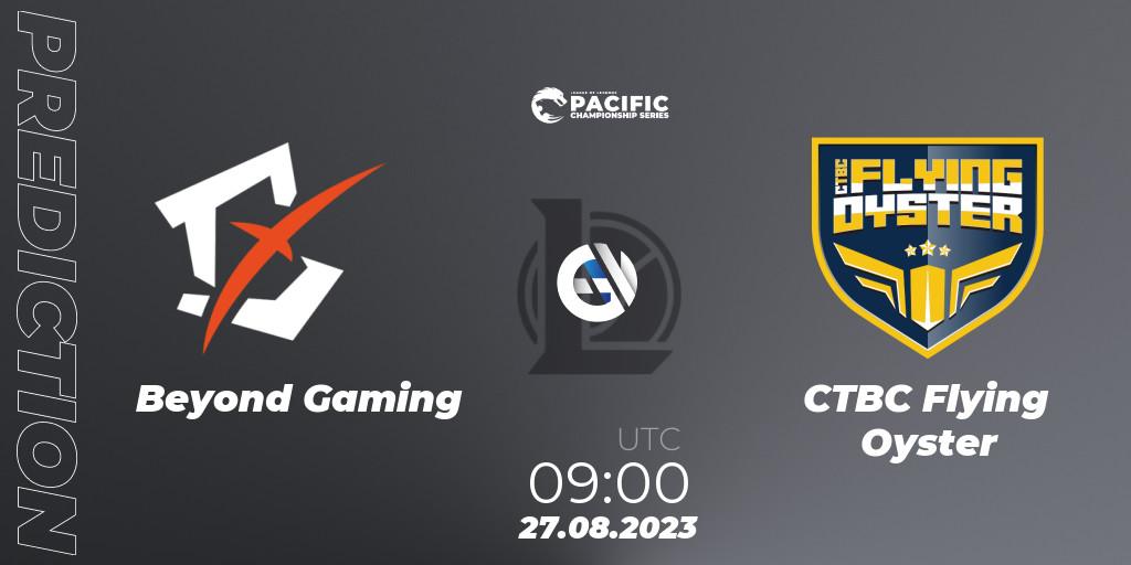 Beyond Gaming vs CTBC Flying Oyster: Match Prediction. 27.08.2023 at 09:00, LoL, PACIFIC Championship series Playoffs