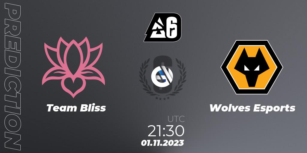 Team Bliss vs Wolves Esports: Match Prediction. 01.11.23, Rainbow Six, BLAST Major USA 2023