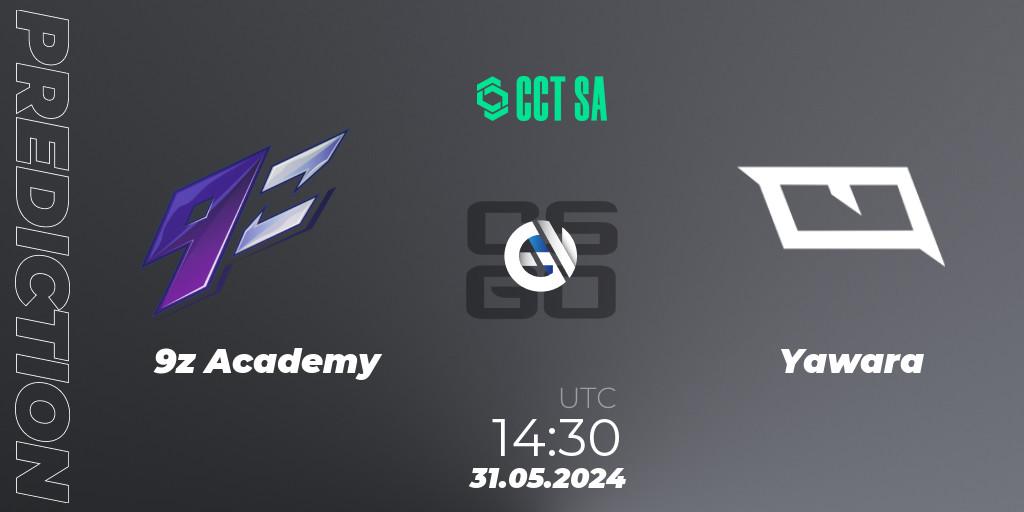 9z Academy vs Yawara: Match Prediction. 31.05.2024 at 14:30, Counter-Strike (CS2), CCT Season 2 South America Series 1