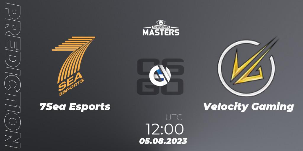 7Sea Esports vs Velocity Gaming: Match Prediction. 05.08.2023 at 10:30, Counter-Strike (CS2), Skyesports Masters 2023: Regular Season