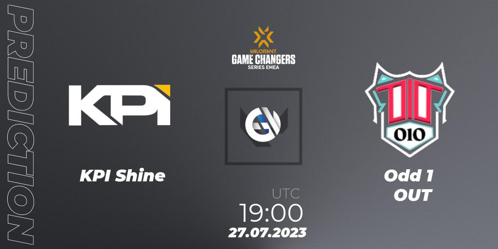 KPI Shine vs Odd 1 OUT: Match Prediction. 27.07.2023 at 19:40, VALORANT, VCT 2023: Game Changers EMEA Series 2