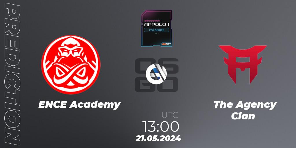 ENCE Academy vs The Agency Clan: Match Prediction. 21.05.2024 at 13:00, Counter-Strike (CS2), Appolo1 Series: Phase 2