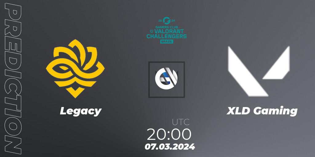 Legacy vs XLD Gaming: Match Prediction. 07.03.2024 at 20:00, VALORANT, VALORANT Challengers Brazil 2024: Split 1