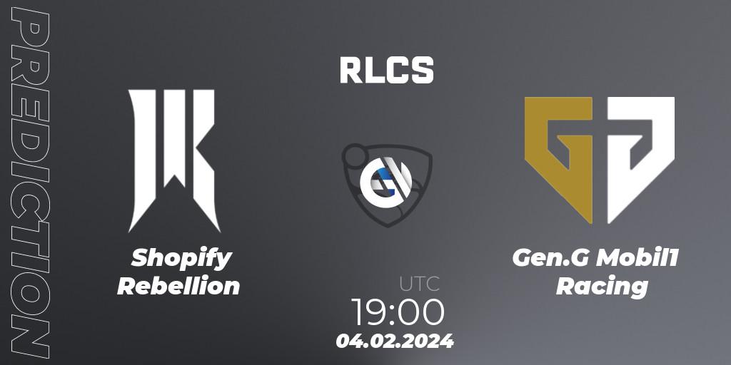 Shopify Rebellion vs Gen.G Mobil1 Racing: Match Prediction. 04.02.2024 at 19:00, Rocket League, RLCS 2024 - Major 1: North America Open Qualifier 1