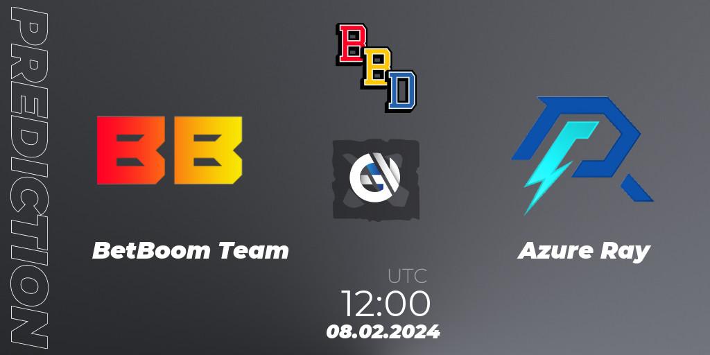 BetBoom Team vs Azure Ray: Match Prediction. 08.02.2024 at 12:06, Dota 2, BetBoom Dacha Dubai 2024