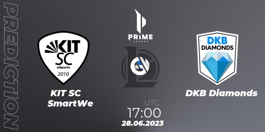 KIT SC SmartWe vs DKB Diamonds: Match Prediction. 28.06.2023 at 17:00, LoL, Prime League 2nd Division Summer 2023