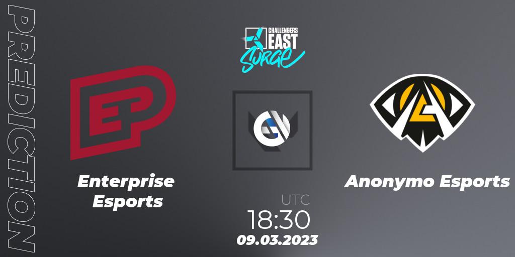 Enterprise Esports vs Anonymo Esports: Match Prediction. 09.03.23, VALORANT, VALORANT Challengers 2023 East: Surge Split 1