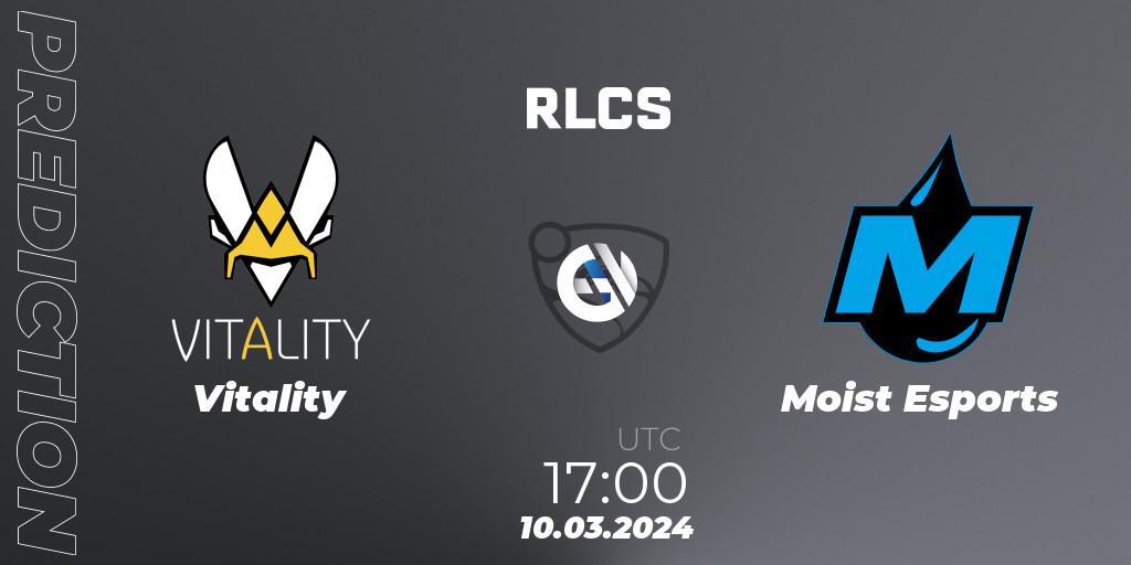 Vitality vs Moist Esports: Match Prediction. 10.03.2024 at 17:00, Rocket League, RLCS 2024 - Major 1: Europe Open Qualifier 3