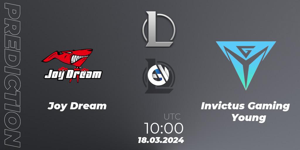 Joy Dream vs Invictus Gaming Young: Match Prediction. 18.03.24, LoL, LDL 2024 - Stage 1
