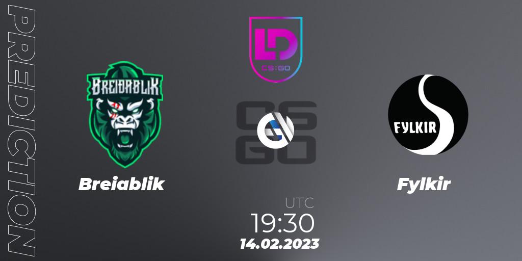 Breiðablik vs Fylkir: Match Prediction. 14.02.23, CS2 (CS:GO), Icelandic Esports League Season 7