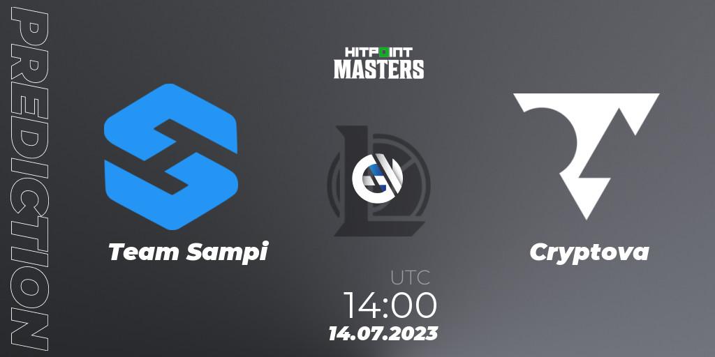 Team Sampi vs Cryptova: Match Prediction. 14.07.23, LoL, Hitpoint Masters Summer 2023 - Group Stage