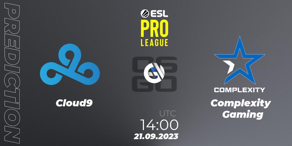 Cloud9 vs Complexity Gaming: Match Prediction. 21.09.2023 at 14:00, Counter-Strike (CS2), ESL Pro League Season 18