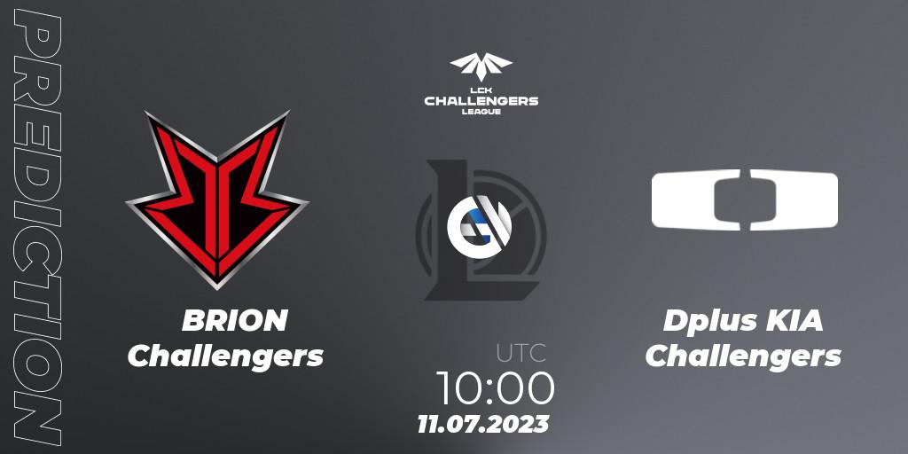 BRION Challengers vs Dplus KIA Challengers: Match Prediction. 11.07.2023 at 12:00, LoL, LCK Challengers League 2023 Summer - Group Stage