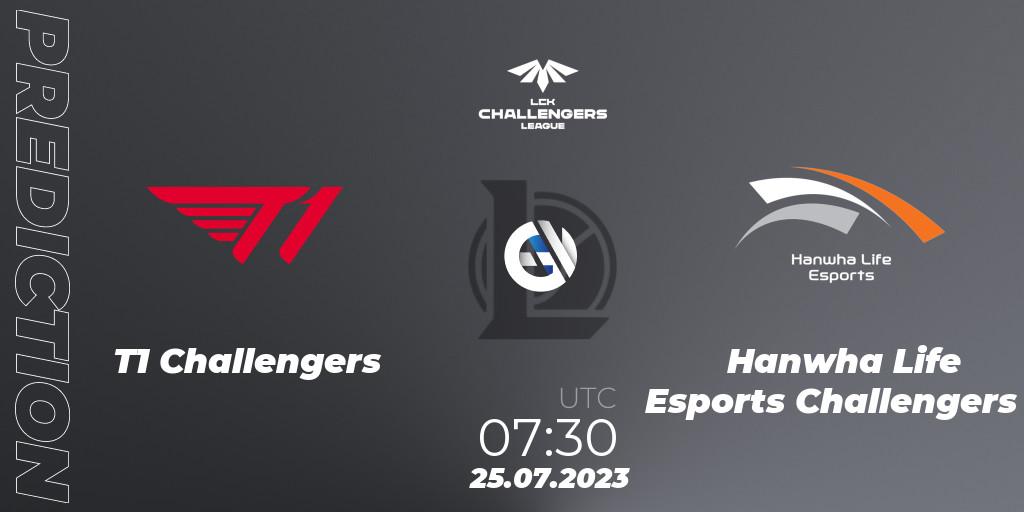 T1 Challengers vs Hanwha Life Esports Challengers: Match Prediction. 25.07.23, LoL, LCK Challengers League 2023 Summer - Group Stage