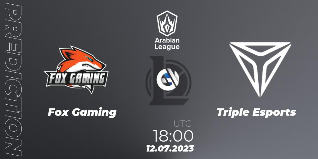 Fox Gaming vs Triple Esports: Match Prediction. 12.07.23, LoL, Arabian League Summer 2023 - Group Stage