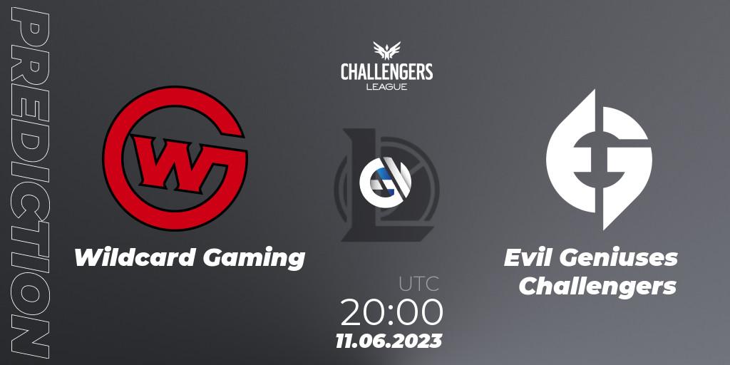 Wildcard Gaming vs Evil Geniuses Challengers: Match Prediction. 11.06.2023 at 20:00, LoL, North American Challengers League 2023 Summer - Group Stage