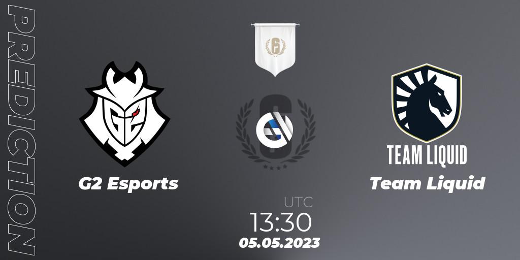G2 Esports vs Team Liquid: Match Prediction. 05.05.2023 at 17:00, Rainbow Six, BLAST R6 Major Copenhagen 2023 Playoffs