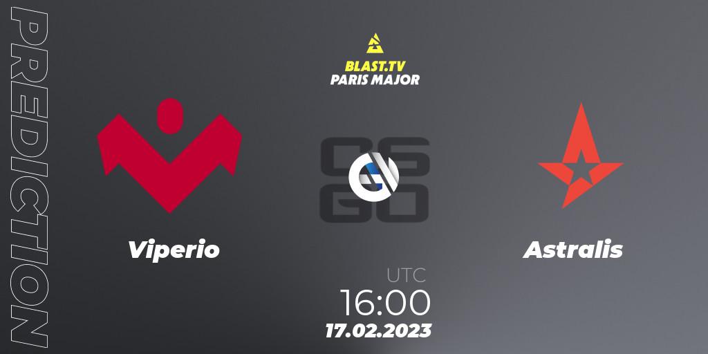 Viperio vs Astralis: Match Prediction. 17.02.23, CS2 (CS:GO), BLAST.tv Paris Major 2023 Europe RMR Closed Qualifier A